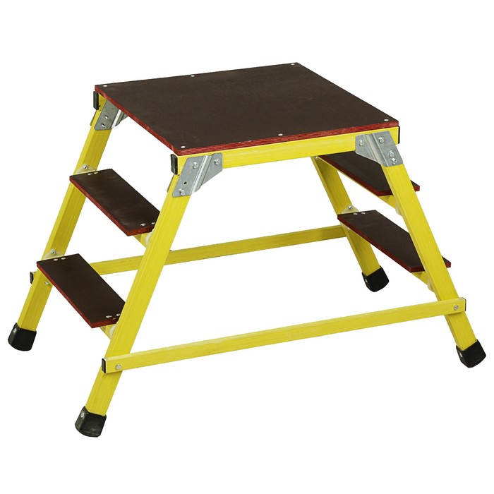 Подмости диэлектрические "ЛУЧ" ССС-0,6П-Ф40П, стеклопластик, раб.высота 0.6 м, 2х2 ступени