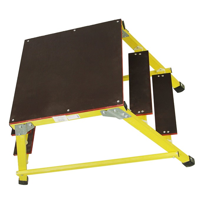 Подмости диэлектрические "ЛУЧ" ССС-0,6П-Ф40П, стеклопластик, раб.высота 0.6 м, 2х2 ступени