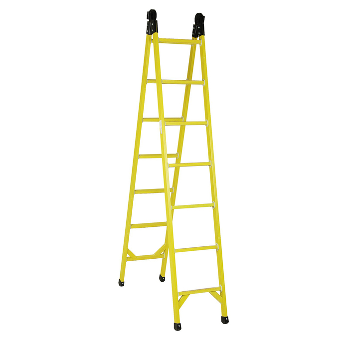 Лестница-трансформер диэлектрическая "ЛУЧ" ЛСП-2х2,5ТС-Ф55П, стеклопластик, 14 ступеней