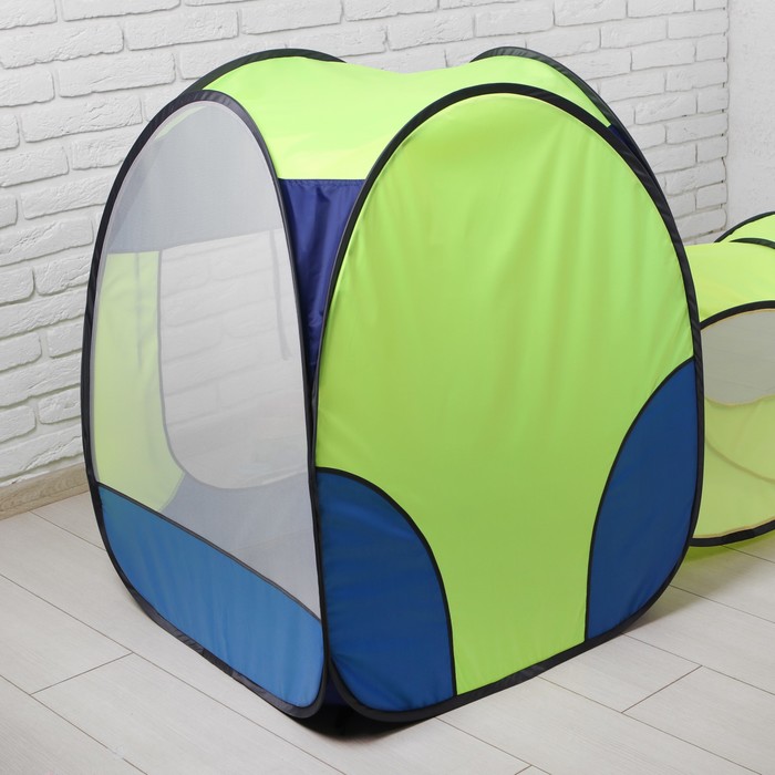 Палатка "Радужный домик" 4 грани конус+4 грани квадрат+тоннель из 2 секций ПИ-004/2К-СТ3