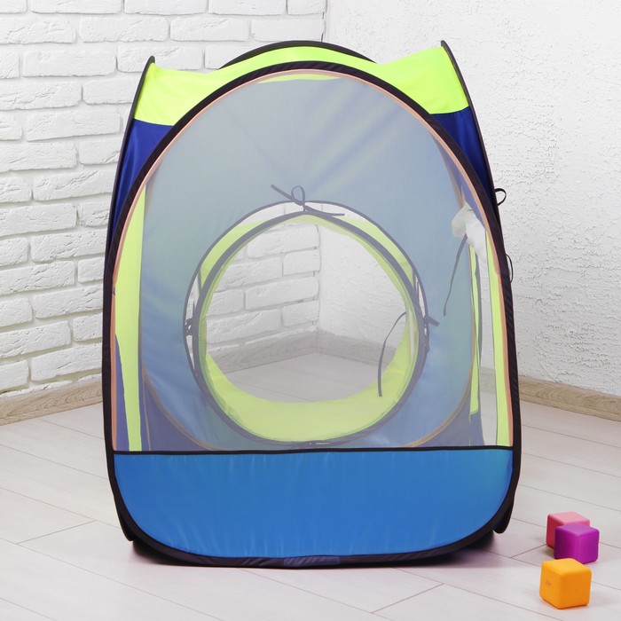 Палатка "Радужный домик" из квадрат.палатки и 1-секционного тоннеля ПИ-004КТ-СТ3