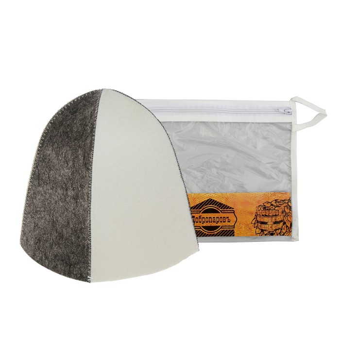 Шапка банная в косметичке "Классическая" комбинированная