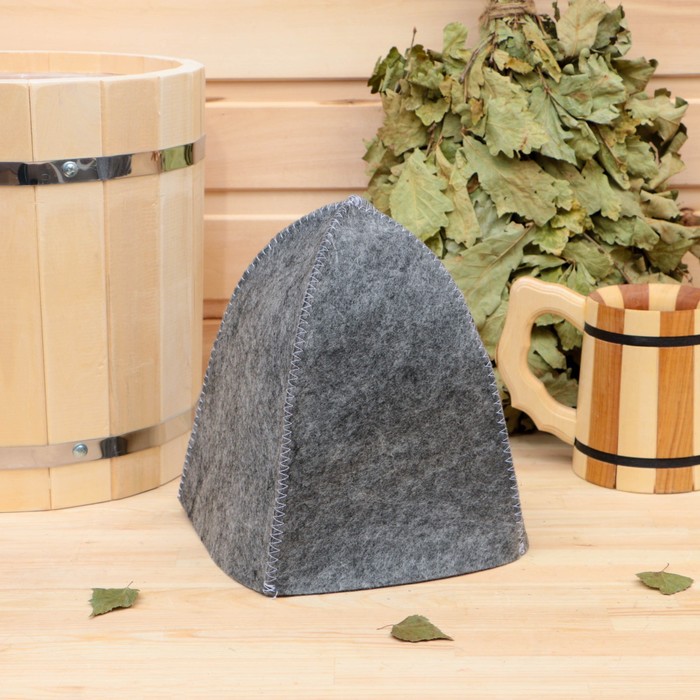 Шапка банная в косметичке "Классическая" серая