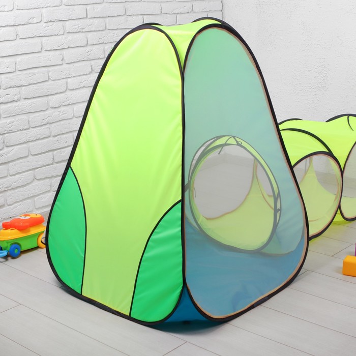 Палатка "Радужный домик" 4 грани конус + тоннель из 2-х секций