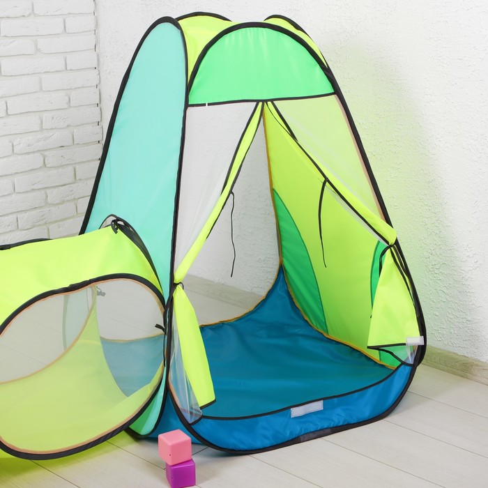 Палатка "Радужный домик" (4 грани конус+4 грани квадрат)+ тоннель из 2-х секций