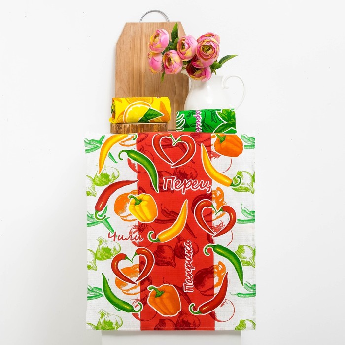 Набор полотенец DomoVita "Витамины", 45х65 см, 3 шт в коробке