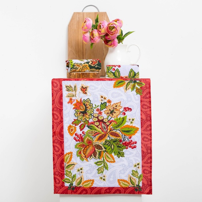 Набор полотенец DomoVita "Райский сад", 45х65 см, 3 шт в коробке