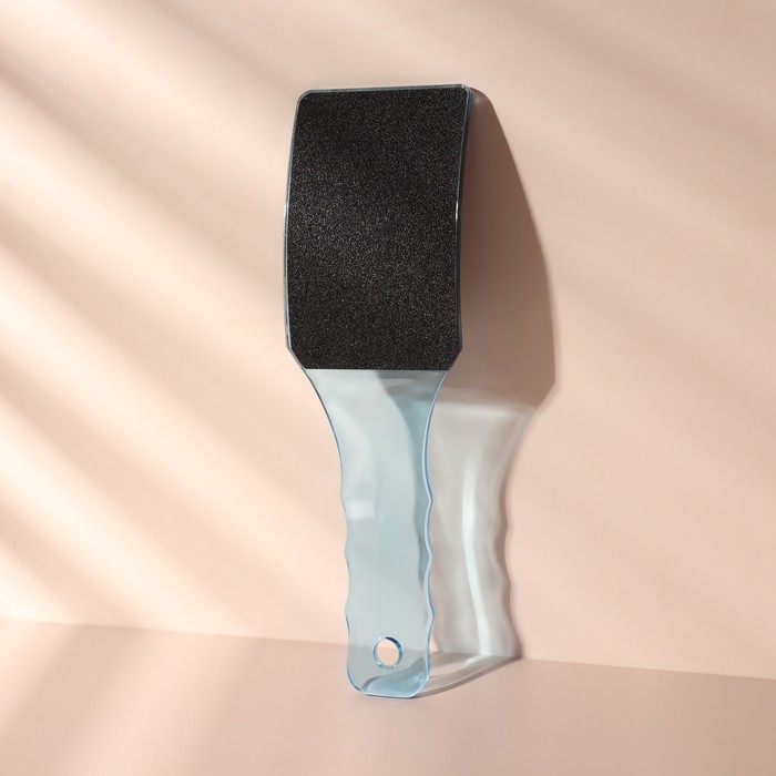 купить Тёрка для ног двусторонняя наждачная, широкая, изогнутая, цвета МИКС