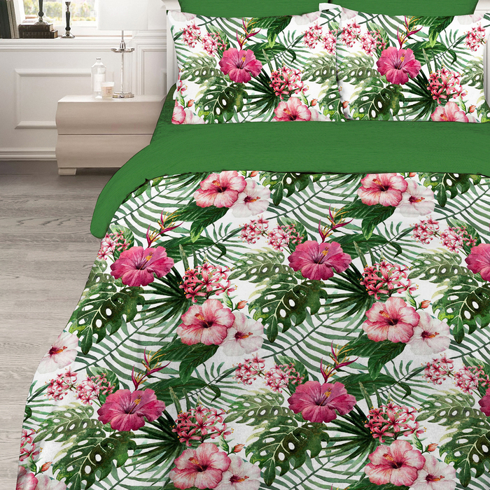 Постельное бельё 2сп Василиса «Экзотика», 215х175, 220х200, 70х70см - 2 шт