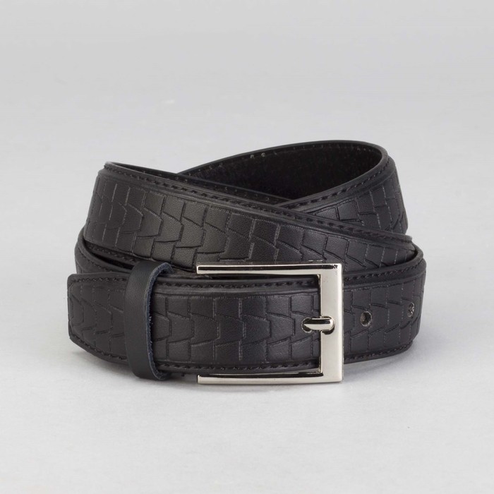 Ремень мужской, пряжка металл, ширина - 3,5 см, цвет чёрный