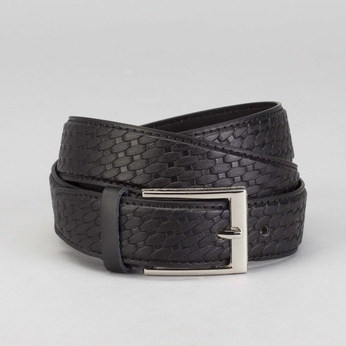 Ремень мужской, пряжка металл, ширина - 3,5 см, цвет чёрный