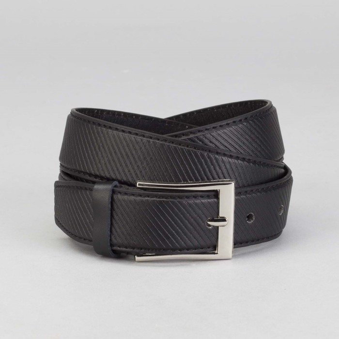 Ремень мужской, пряжка металл, ширина - 3,5 см, цвет чёрный