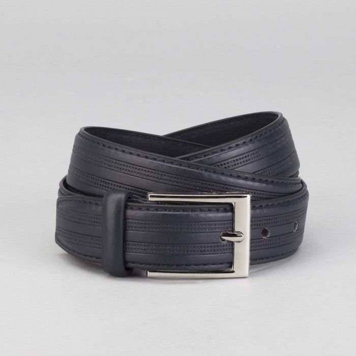 Ремень мужской, пряжка металл, ширина - 3,5 см, цвет синий