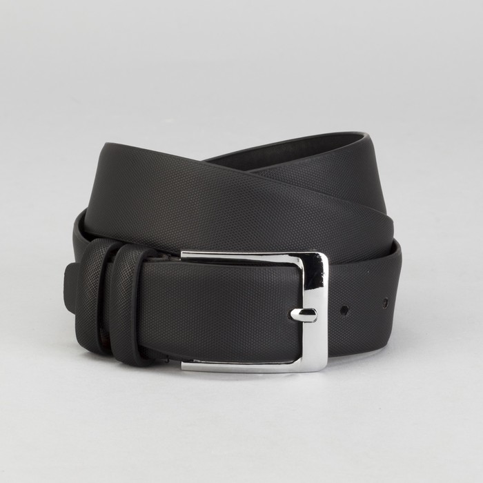 Ремень мужской, пряжка металл, ширина - 4 см, цвет чёрный