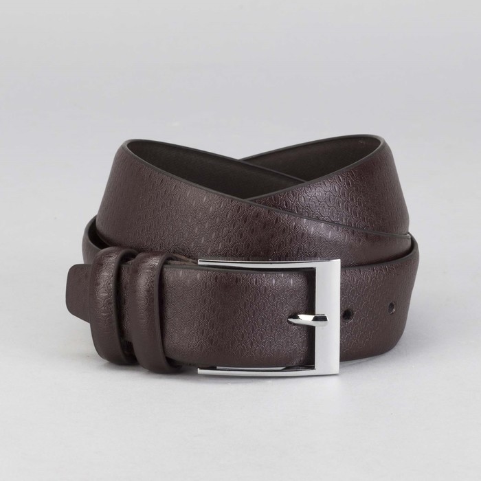 Ремень мужской, пряжка металл, ширина - 4 см, цвет кофе