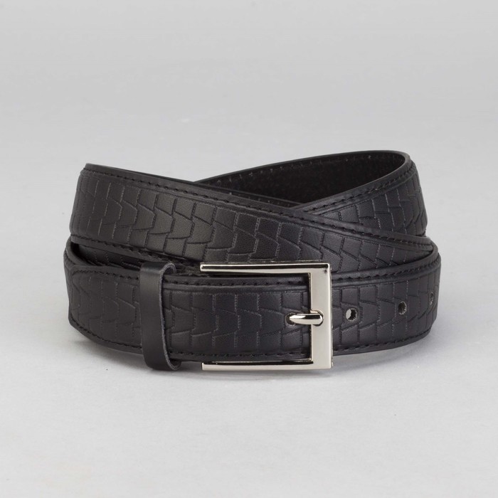 Ремень мужской Великан, пряжка металл, ширина - 3,5 см, цвет чёрный