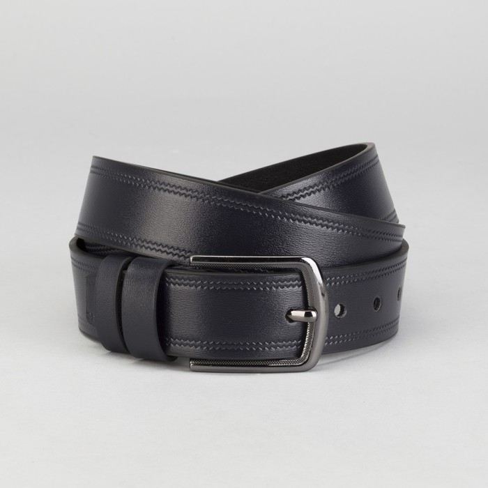 Ремень мужской Великан, пряжка тёмный металл, ширина - 4 см, цвет кофе