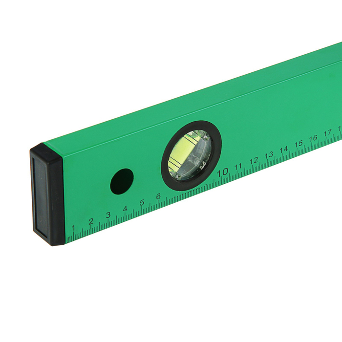 Уровень алюминиевый с магнитом, TUNDRA basic, 3 глазка 80 см