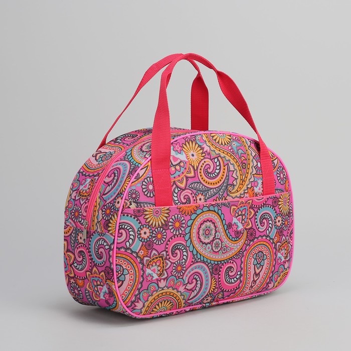 Сумка дорожная, отдел на молнии, наружный карман, цвет розовый