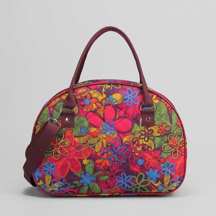 Сумка дорожная «Лето», отдел на молнии, наружный карман, цветы