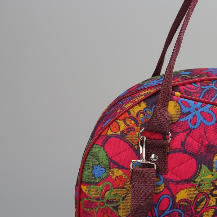 Сумка дорожная «Лето», отдел на молнии, наружный карман, цветы