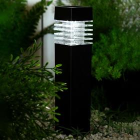 Садовый светильник на солнечной батарее «Столбик», 6 × 39 × 6 см, 1 LED, свечение белое