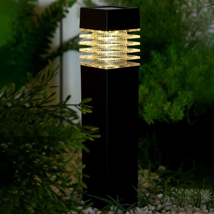 Фонарь садовый на солнечной батарее "Столбик", 39х6х6 см, 1LED,пластик, Т/БЕЛЫЙ