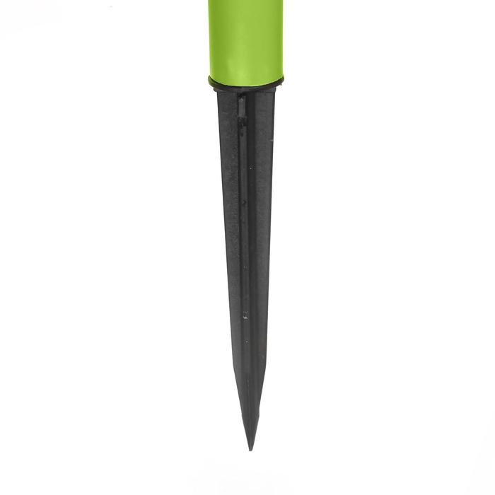 Фонарь садовый на солнечной батарее "Трапеция", 30 см, d=4.5см,1 led, пластик,зеленая ножка