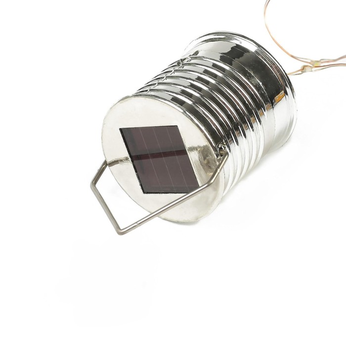 Фонарь садовый на солнечной батарее "Лампочка Красная", 4 led, пластик, на прищепке