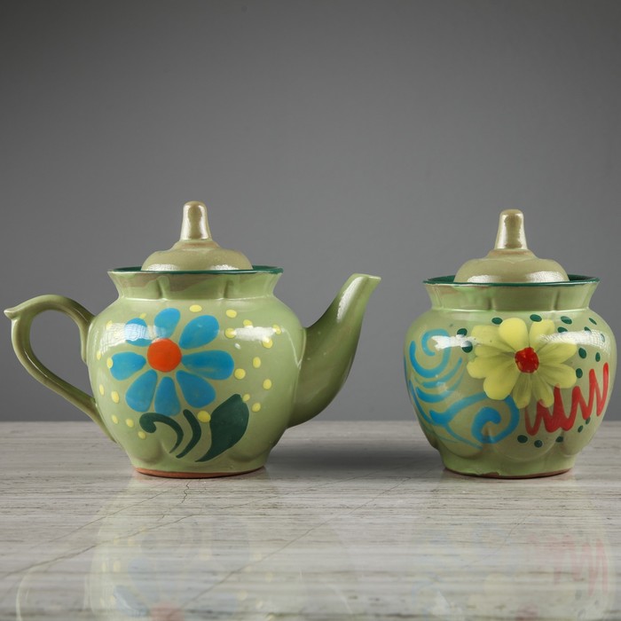 Набор чайный 2 предмета "Узор" цветной микс