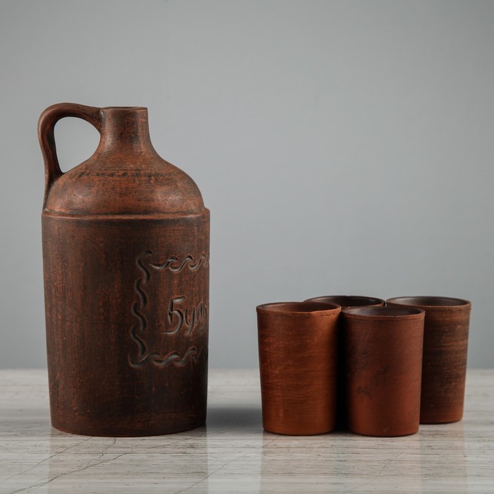 Винный набор "Буль буль", штоф 0,7 л, 4 рюмки 0,1 л