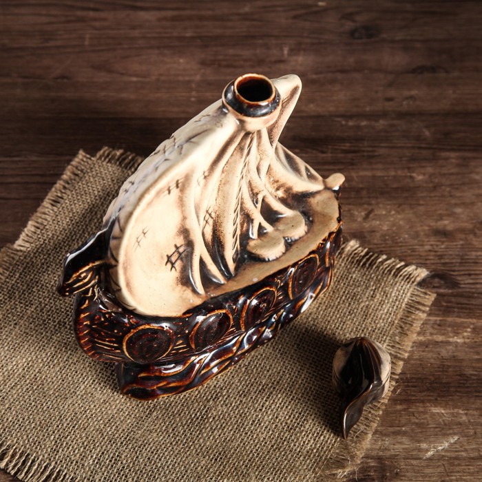 Штоф с рюмками "Ладья", 5 предметов, 1 л