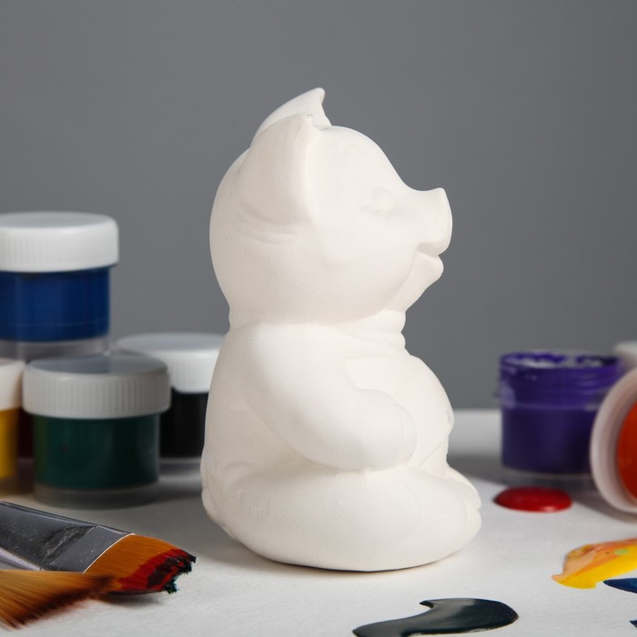 Фигурка-раскраска "Свинка с табличкой"