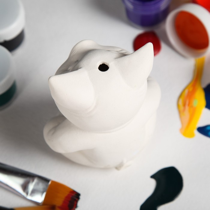 Фигурка-раскраска "Свинка с табличкой"