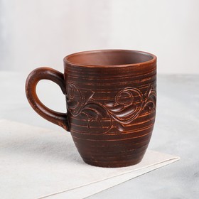 Чашка "Чайная", декор, красная глина, 0.3 л