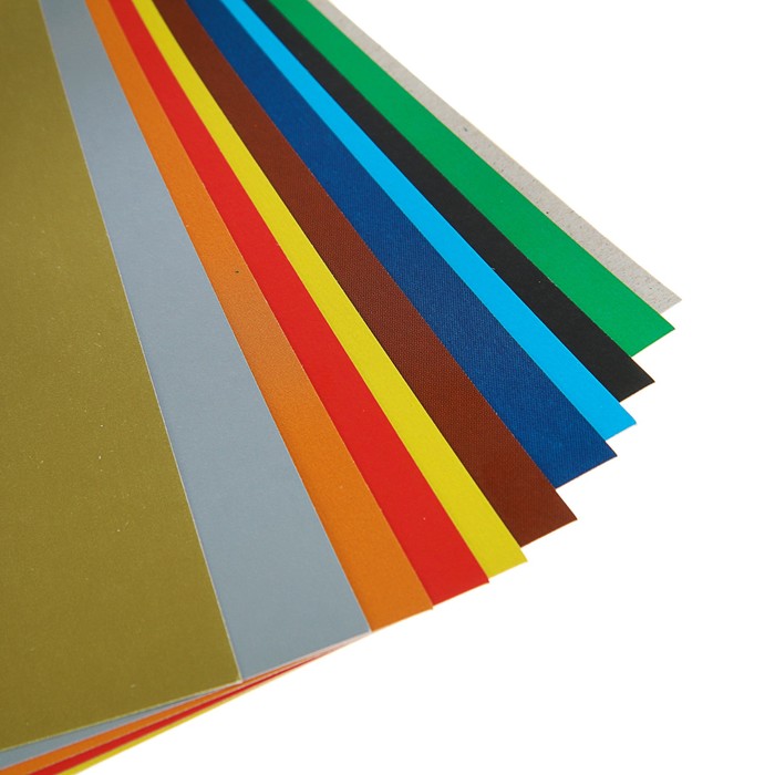 Цветной картон А5, 10 листов, 8 цветов "Мегамашина" + золотой, серебряный