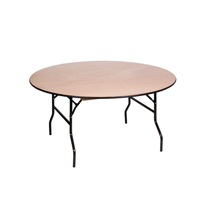 Складной стол "Лидер 3", диаметр 1200 мм, влагостойкая фанера, цвет светлое дерево