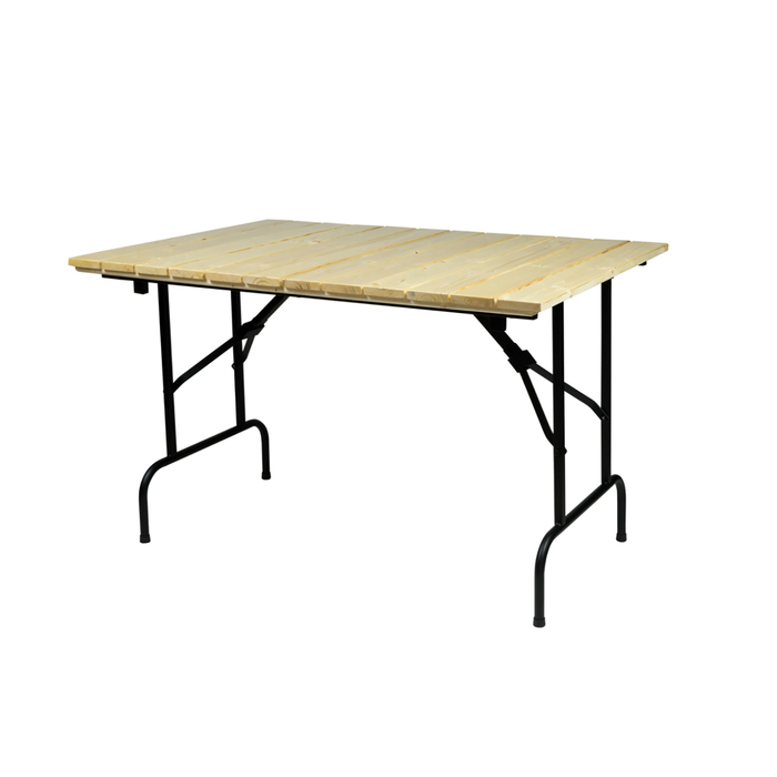 Складной стол "Лидер 1", 900х600 мм, уличный из реек, цвет светлое дерево