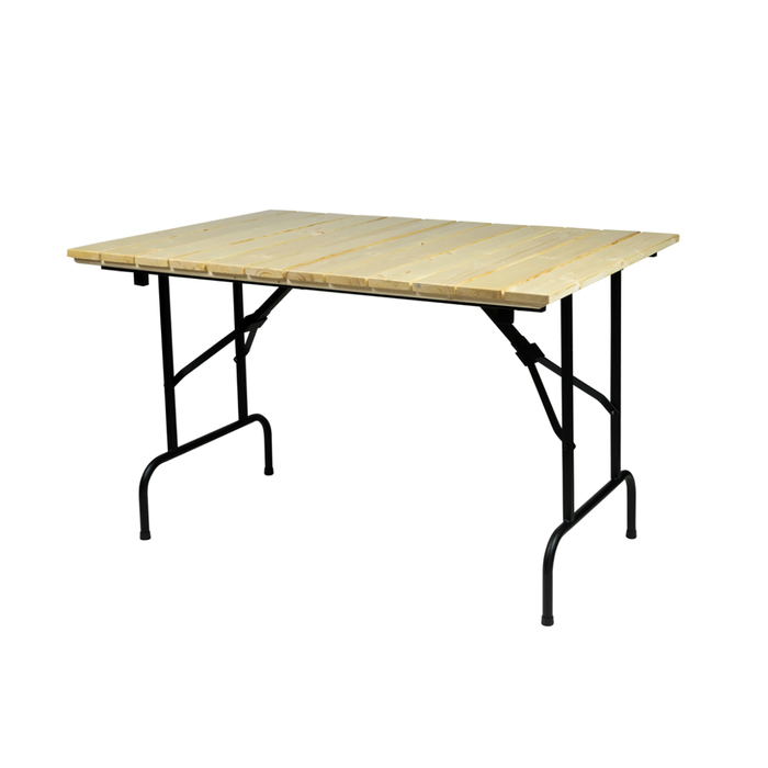 Складной стол "Лидер 1", 1200х750 мм, уличный из реек, цвет светлое дерево