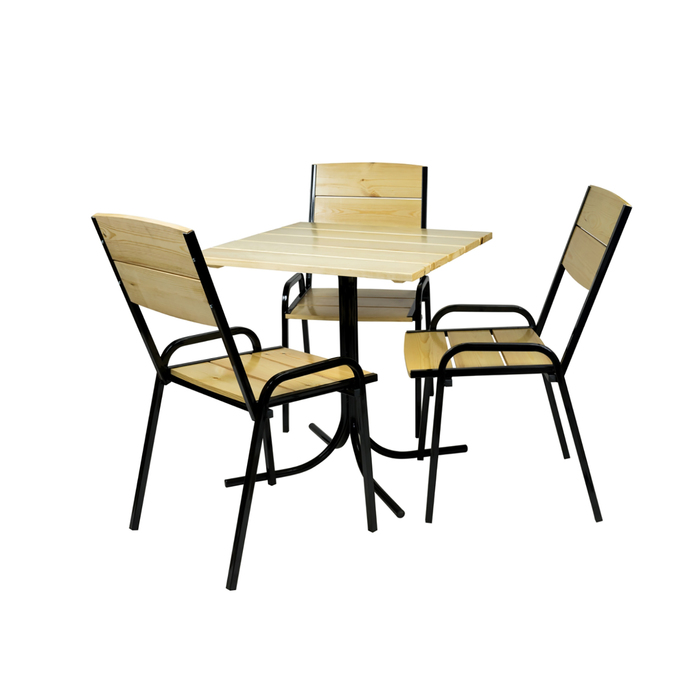 Уличный стул из рейки сосны, цвет светлое дерево