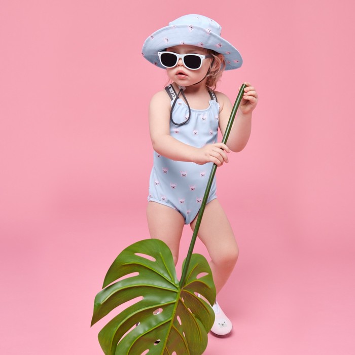 Купальник для девочки, рост 98 см, цвет голубой 50522