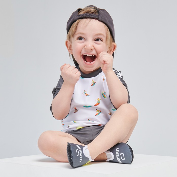 Аквашузы детские, размер 26-27, цвет серый 50516