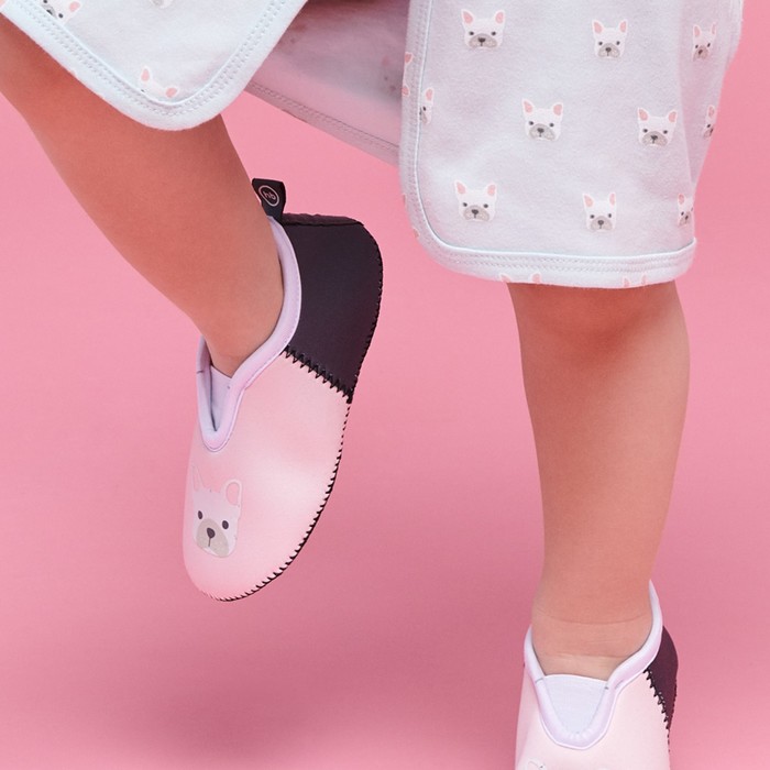 Аквашузы детские, размер 24-25, цвет серый/розовый 50515