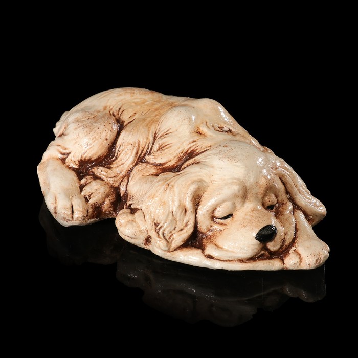 Сувенир гипс "Спаниель спящий" 3 см