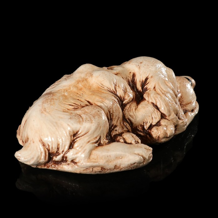 Сувенир гипс "Спаниель спящий" 3 см