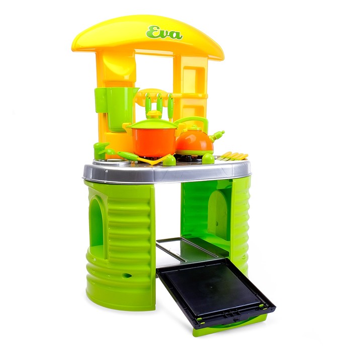 Кухня с набором посуды