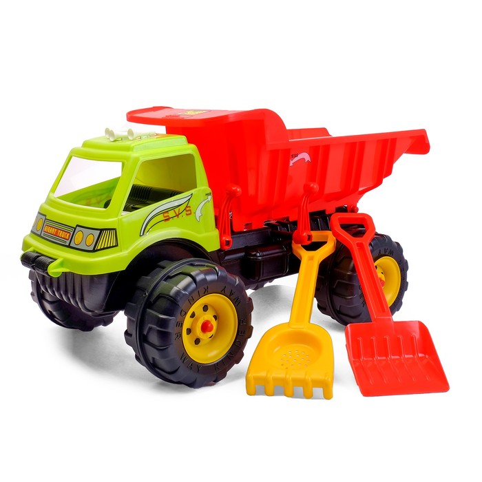Машинка "Гигант" с лопаткой и граблями МИКС
