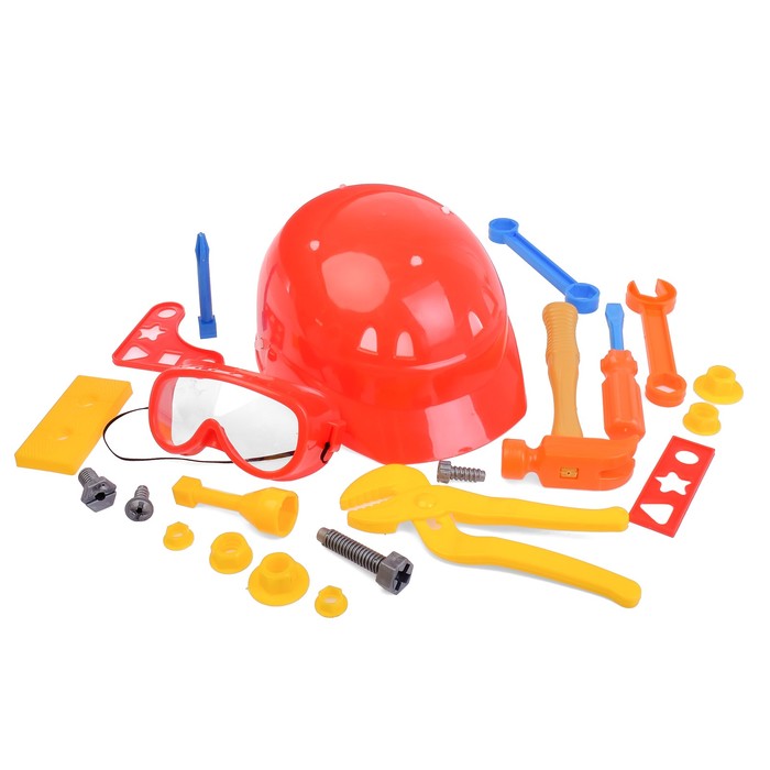 Набор &quot;Юный слесарь&quot; 21. дет с молотком и каской МИКС