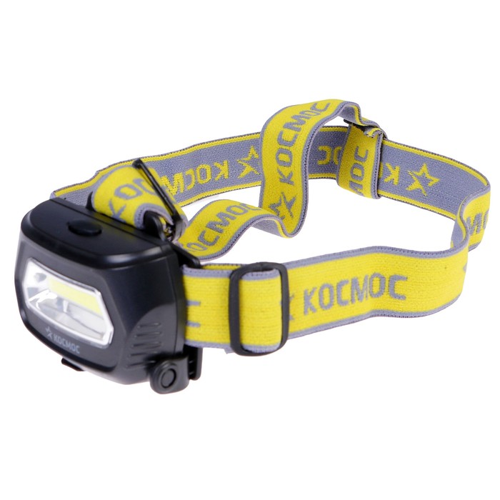 Фонарь"Космос" LiPoH3WCOB налобный, светодиод 3Вт COB, аккумулятор Li-Po 800мА.ч
