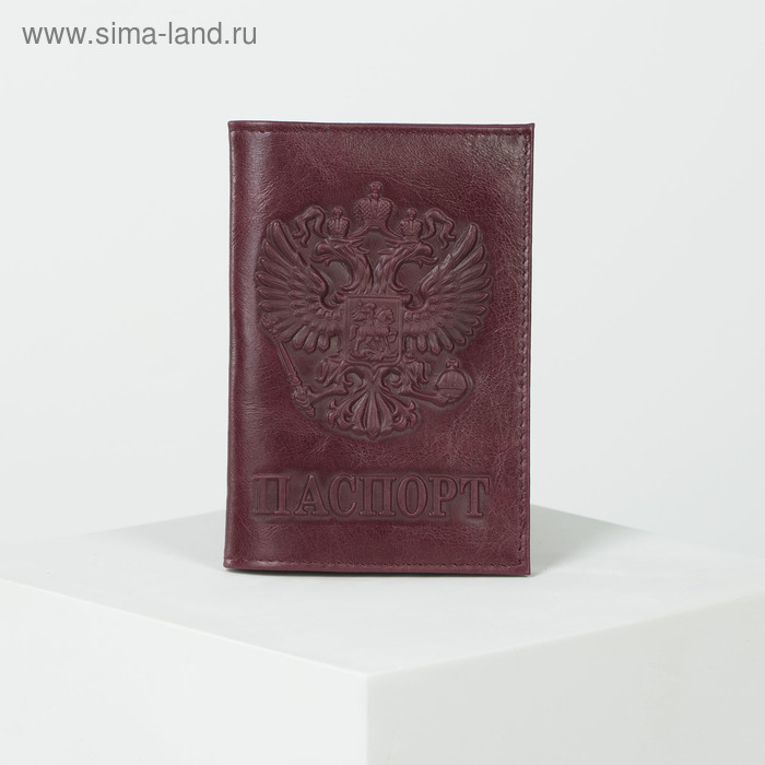 

Обложка для паспорта, карманы для карт, цвет бордовый